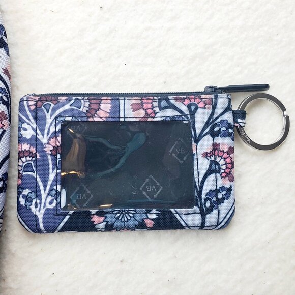 Vera Bradley Lighten Up Essential Compact Sling Purse Ornate Bloom & Zip ID Case